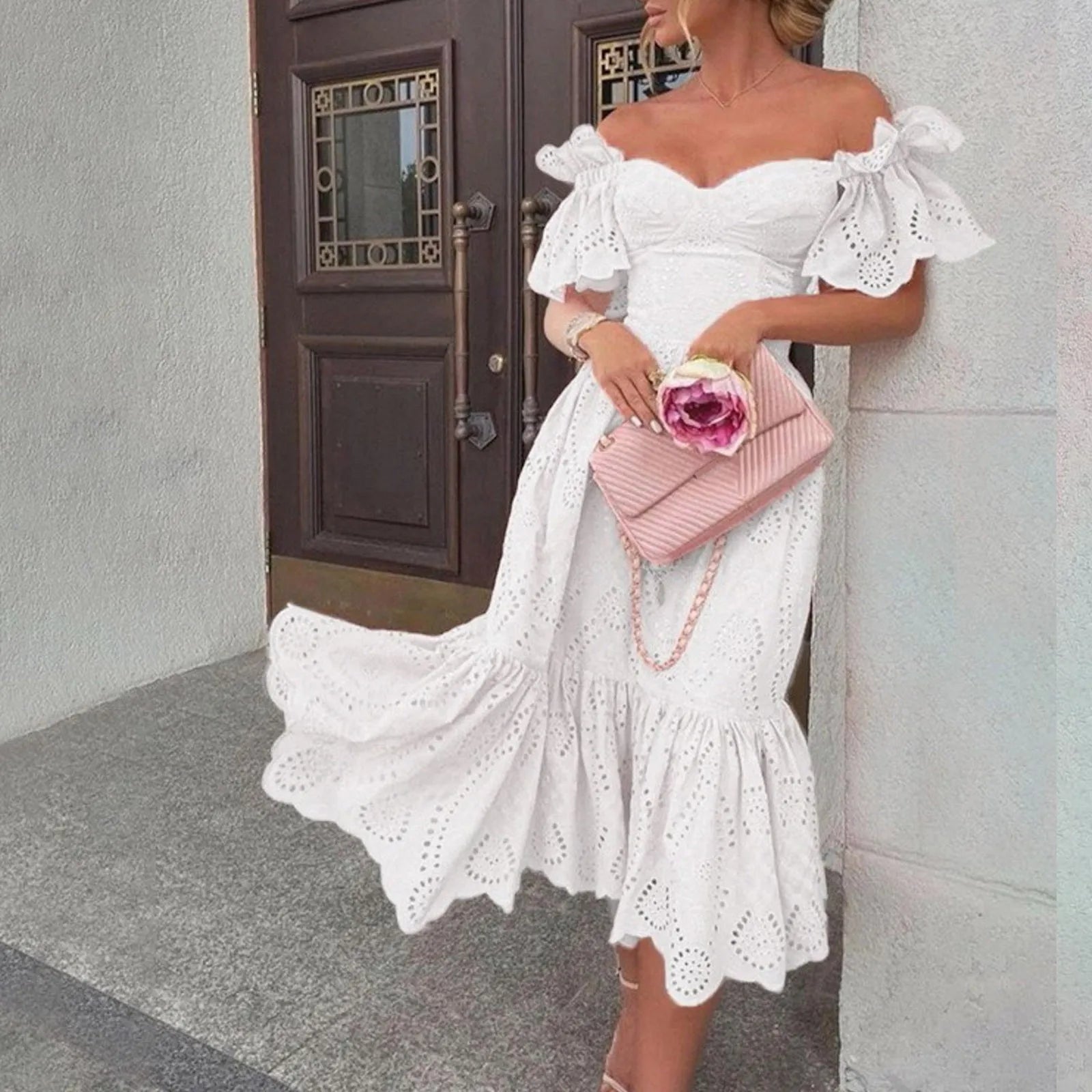 Elegant Off Shoulder Women's formal Dress